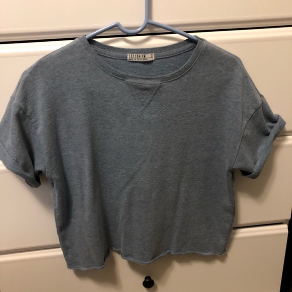 Cotton On Tops - cropped blue tshirt